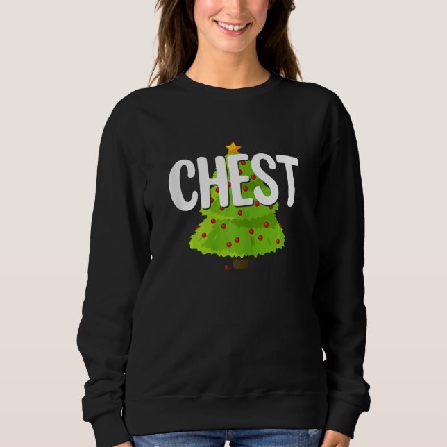 Womens Chest Nuts  Chestnuts  Christmas Couples Ch Sweatshirt (Front)