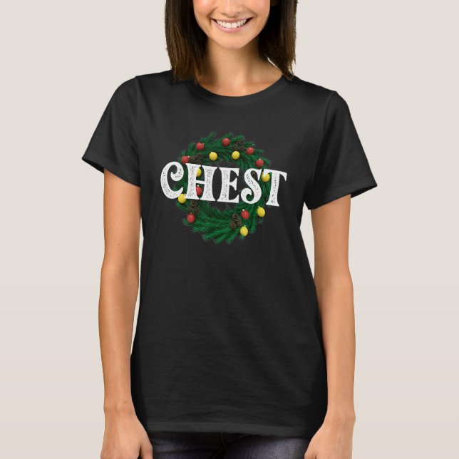 Womens Chest Nuts Matching Chestnuts Christmas Cou T-Shirt (Front)