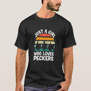 Womens Chicken Butt A Girl Who Loves Peckers Chi T-Shirt