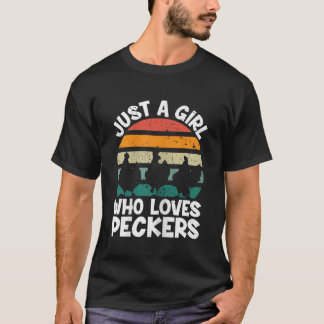 Womens Chicken butt A girl who loves peckers chick T-Shirt