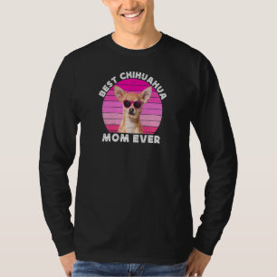 Womens Chihuahua Mom For Women Retro Brown Chiwawa T-Shirt