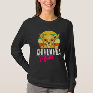 Womens Chihuahua Mum Dog Lover Retro Sunset Women T-Shirt