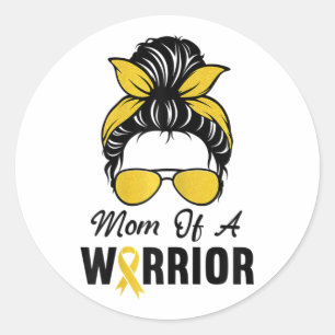 Womens Childhood Cancer Shirt Awareness Mum Of A W Classic Round Sticker