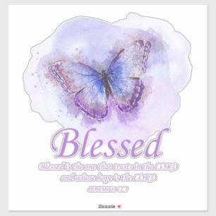 Women's Christian Bible Verse Butterfly: Blessed