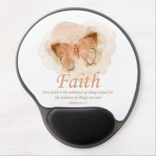 Women's Christian Bible Verse Butterfly: Faith Gel Mouse Pad
