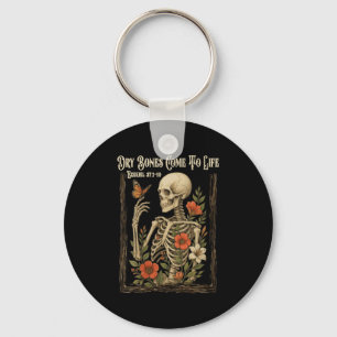 Womens Christian Faith Dry Bones Come To Life Skel Key Ring