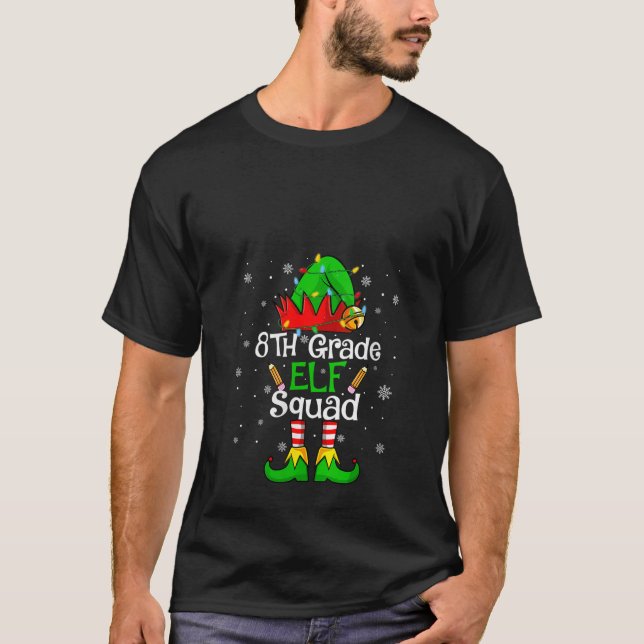 Womens Christmas 8th Grade Elf Squad Eighth Grade  T-Shirt (Front)