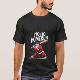 Womens Christmas Baseball Player Xmas Catcher Pitc T-Shirt