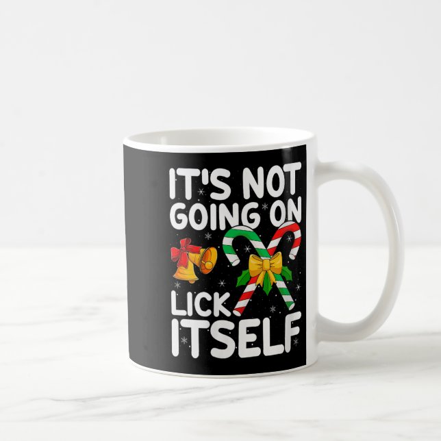 Womens Christmas Candy Cane It's Not Going To Lick Coffee Mug (Right)