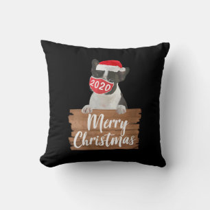 Womens Christmas Dog Gift Boston Terrier 2020 Mask Cushion