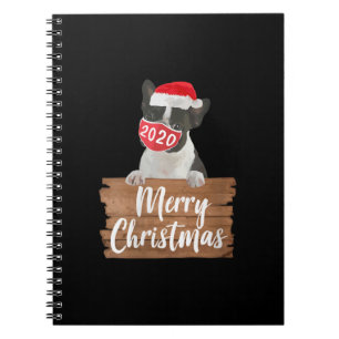 Womens Christmas Dog Gift Boston Terrier 2020 Mask Notebook