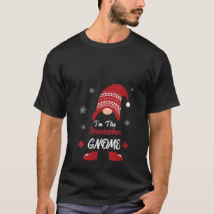 Womens Christmas I am the Nurse Researcher Gnome N T-Shirt
