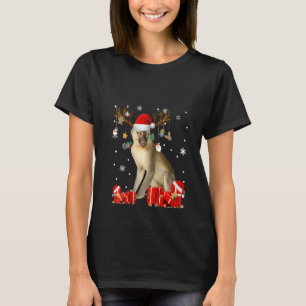 Womens Christmas Monkey Funny Santa Reindeer Monke T-Shirt