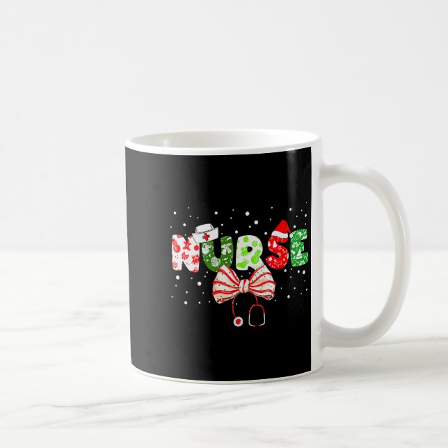 Womens Christmas Nurse Stethoscope Xmas Coquette B Coffee Mug (Right)