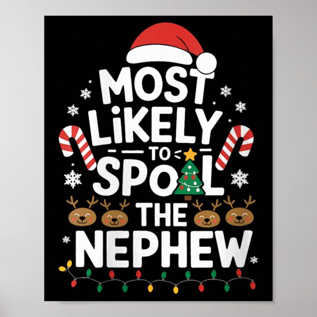 Womens Christmas Party Most Likely To Sil The Gran Poster (Front)