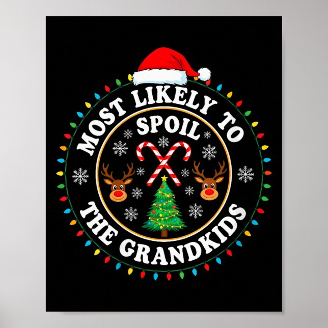 Womens Christmas Party Most Likely To Sil The Gran Poster (Front)