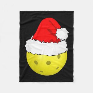 Womens christmas pickleball pickle ball santa hat fleece blanket