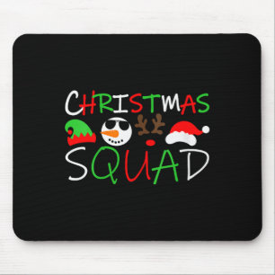 Womens Christmas Squad Reindeer Elf Santa Snowman Mouse Pad