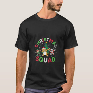 Womens Christmas Squad Santa Bobcat Elf Dabbing Ma T-Shirt