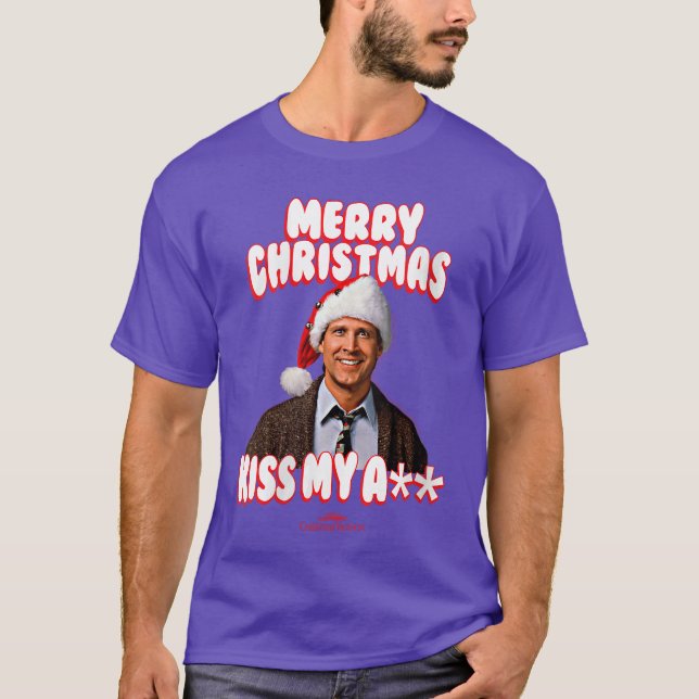 Womens Christmas Vacation Merry Christmas Kiss My  T-Shirt (Front)