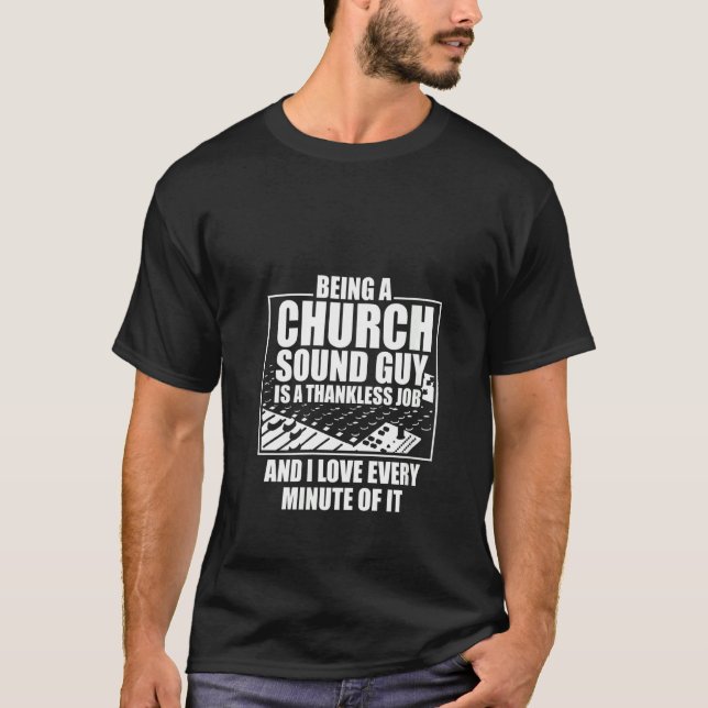 Womens Church Sound Guy Minute Audio Tech Engineer T-Shirt (Front)