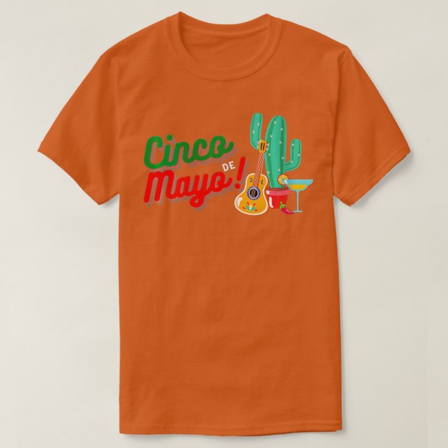 Womens Cinco De Mayo Fiesta Camisa, 5 De Mayo, May T-Shirt (Design Front)