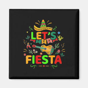 Womens Cinco De Mayo Mexican Guitar Cactus Lets Fi Magnet