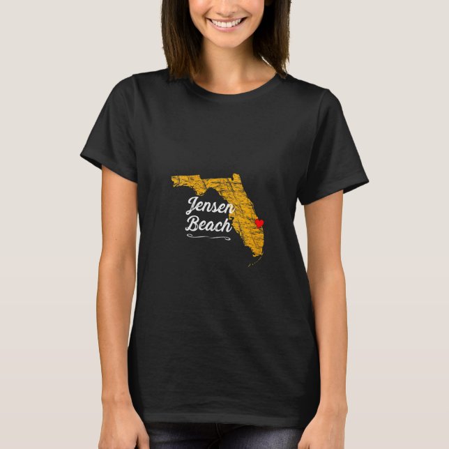 Womens City Of Jensen Beach Florida  Fl Merch Souv T-Shirt (Front)