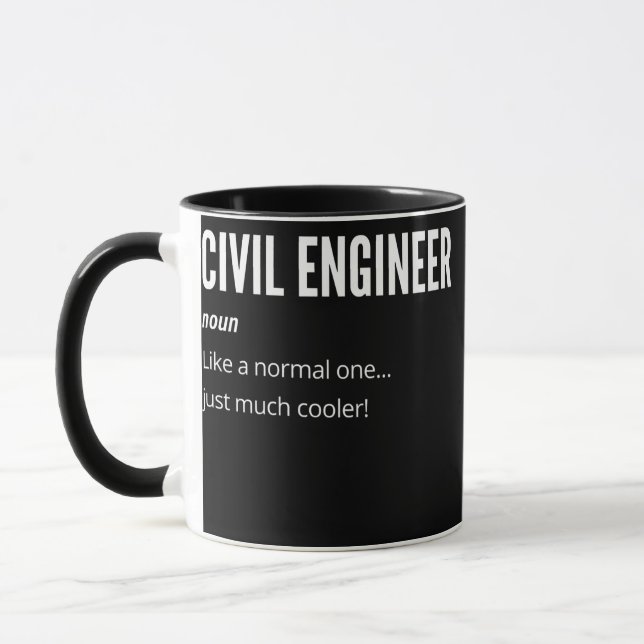 Womens Civil Engineer Gift Noun Like a Normal One Mug (Left)