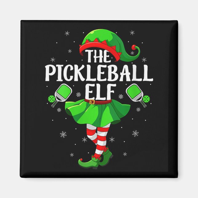 Womens Ckleball Elf Christmas Girls Women Elf Squa Magnet (Front)