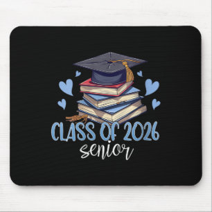 Womens Cl Of 2026 Book College High School Graduat Mouse Pad
