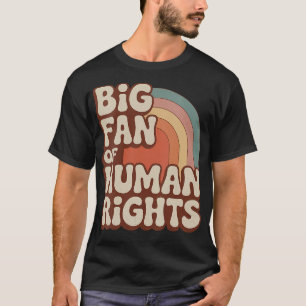 Women's Classic Big Fan of Human Rights V-Neck T-Shirt
