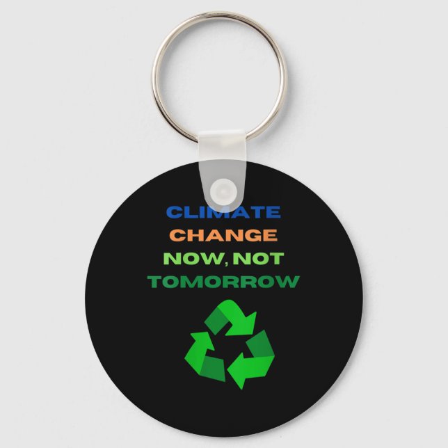 Womens Climate Change Enthusiast, Environmental Key Ring (Front)