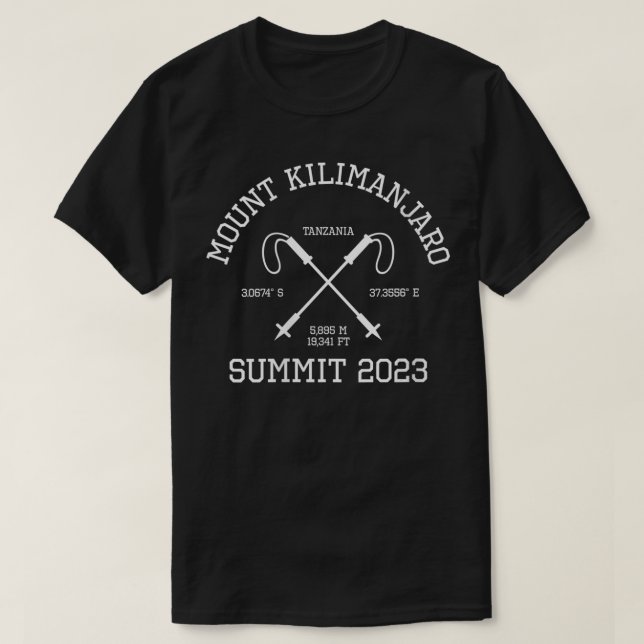 Womens Climbed Mount Kilimanjaro Summit 2023 Hike  T-Shirt (Design Front)