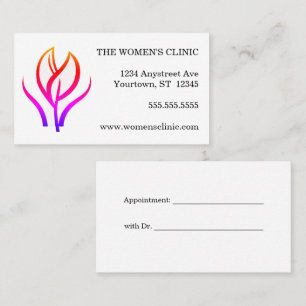 Women's Clinic Health Spa Yoga Business Card