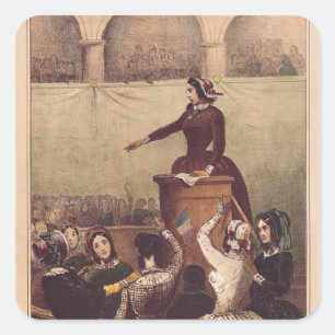 Women's Club, c.1848 Square Sticker