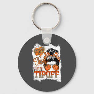 Womens Cly Until Tip-off Funny Quote Basketball Me Key Ring