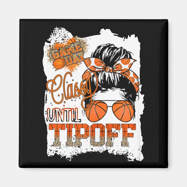 Womens Cly Until Tip-off Funny Quote Basketball Me Magnet (Front)