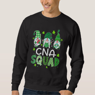 Womens Cna Squad Gnomies St Patricks Day Nurse Ste Sweatshirt