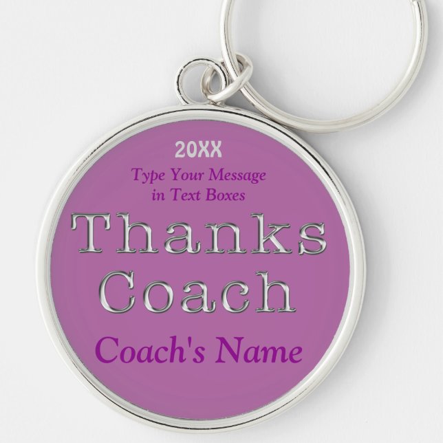 Womens Coach Gifts Pretty Personalised Keychains (Front)
