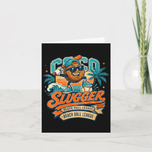Women's coco slugger baseball retro coconut sports card