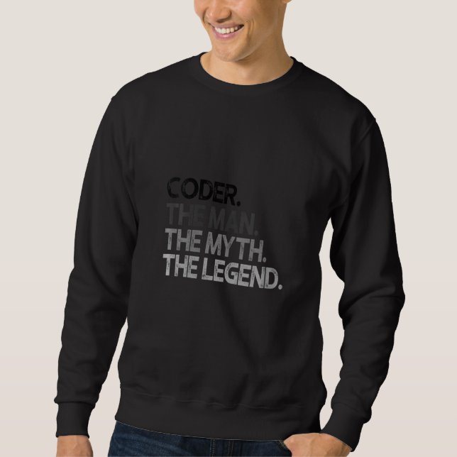 Womens Coder Man Myth The Legend Sweatshirt (Front)