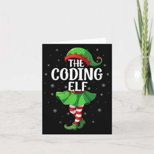 Womens Coding Elf Christmas Girls Women Elf Squad  Card