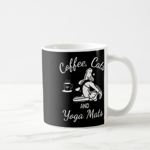 Womens Coffee Cats And Yoga Mats - Funny Nameowste Mug