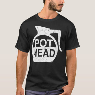 Womens Coffee Pot Head VNeck T-Shirt