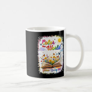 Womens Colour Our World Summer Reading Book Wildfl Coffee Mug