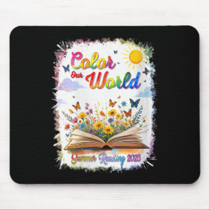 Womens Colour Our World Summer Reading Book Wildfl Mouse Pad