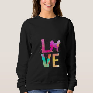 Womens Colourful Alaskan Malamute Dog Mum  Alaskan Sweatshirt