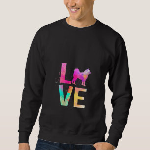 Womens Colourful Alaskan Malamute Dog Mum Alaskan Sweatshirt