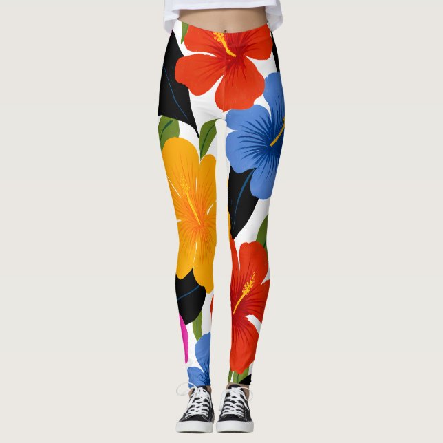 Women's Colourful Pattern Leggings – Vibrant (Front)